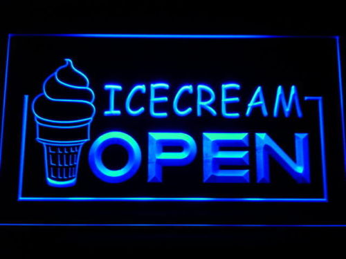 Ice cream Shop OPEN Neon Light Sign